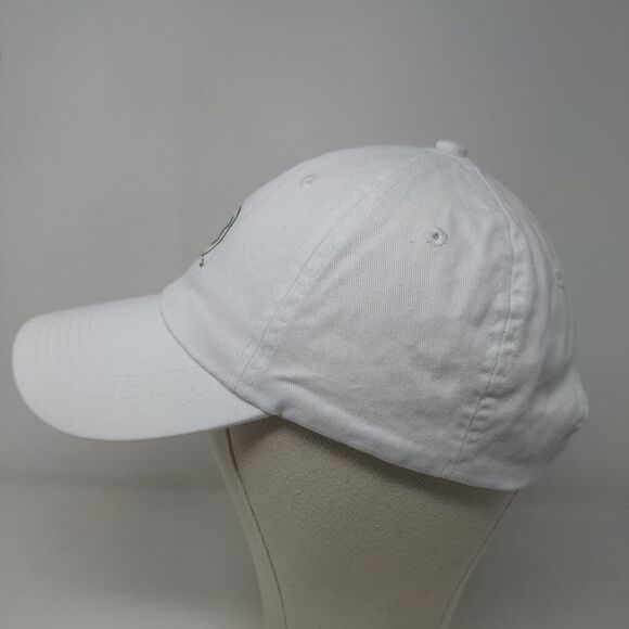Unbranded Men's Slideback Hat White Adjustable Embroidered Bird Logo 100% Cotton - Picture 3 of 7
